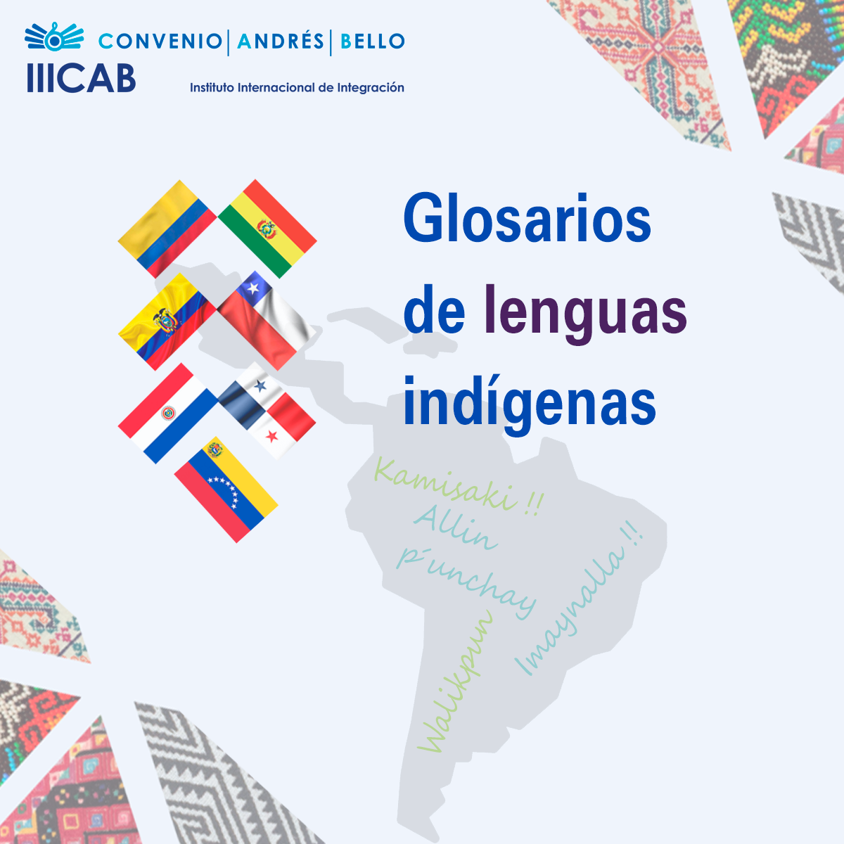 Diversidad lingüística de pueblos indígenas en los países del Convenio Andrés Bello