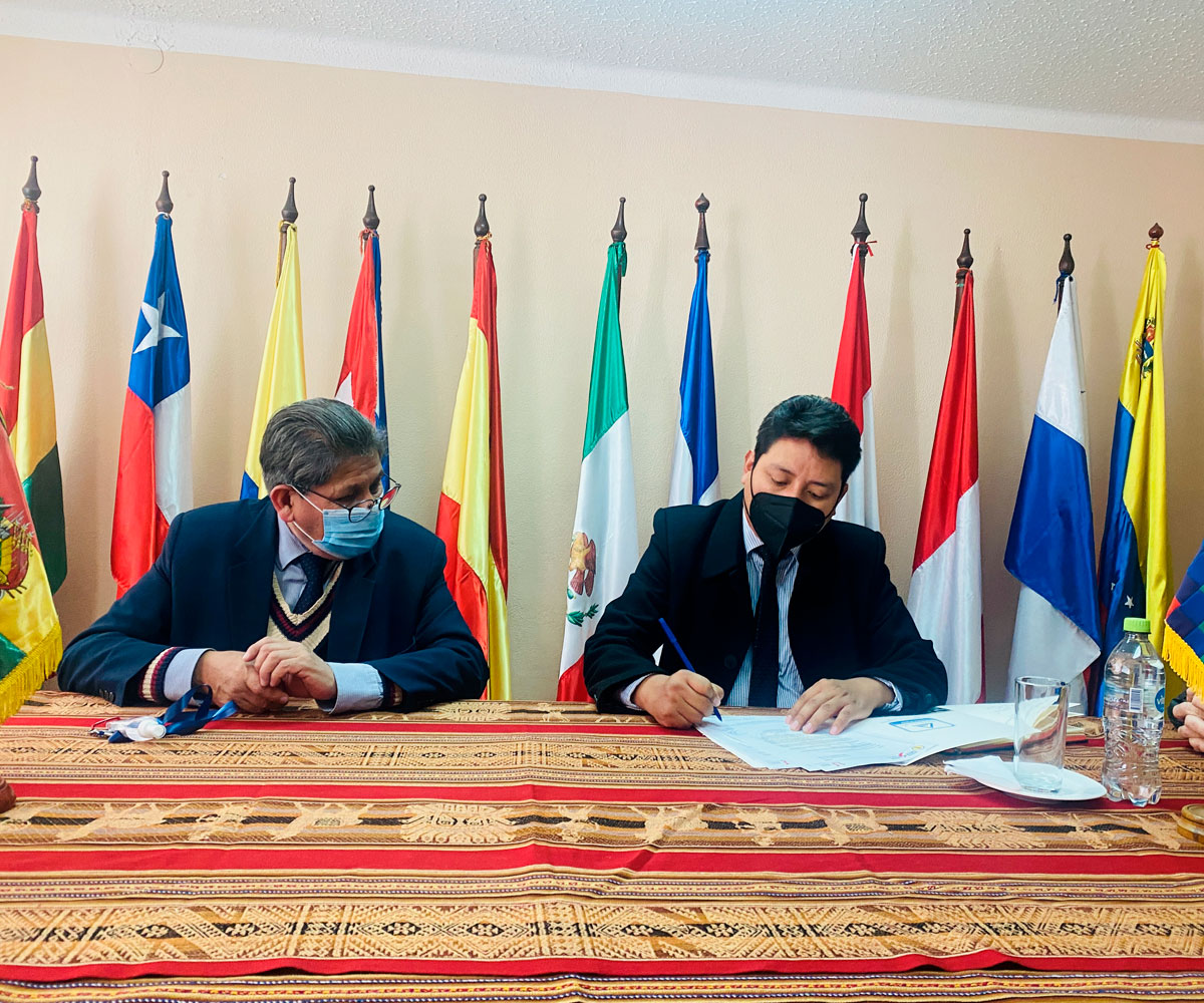 Renovación del convenio interinstitucional entre el Instituto Internacional de Integración de la Organización Convenio Andrés Bello y la Universidad Salesiana de Bolivia